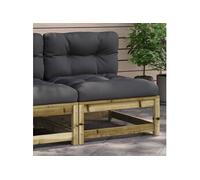 Salon de jardin modulable gris 1 personnes 70 x 70 x 67 cm bois