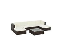 Salon de jardin modulable polyethylene blanc 7 pieces x 70 x 54 6 personnes