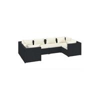 Salon de jardin modulable resine tressee 6 personnes 6 pieces