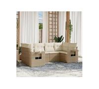 Salon de jardin modulable resine tressee 6 pieces beige 62 x 55 x 69 cm 6 personnes