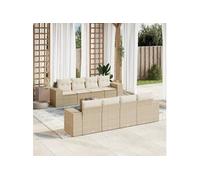 Salon de jardin modulable resine tressee 9 pieces x 93 x 69