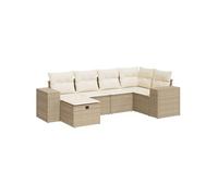 Salon de jardin modulable resine tressee beige 6 pieces x 93 x 69 6 personnes