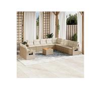 Salon de Jardin avec Coussins Canapés Patio 12 pcs Gris Résine Tressée vidaXL