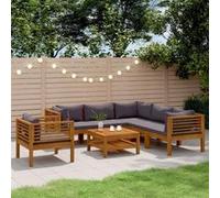 Bois d'Acacia Massif Canapé de Jardin à 4 Places avec Coussin Patio vidaXL