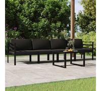Salon de Jardin 3 pcs avec Coussins Aluminium Mobilier Patio Terrasse vidaXL