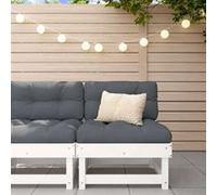 Salon de jardin modulable Vidaxl bois blanc 1 personnes blanc G