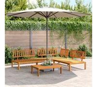 Salon de jardin modulable Vidaxl bois bois 4 pieces 92 x 100 x 69 3 personnes Multicolore G
