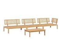 Salon de jardin modulable VIDAXL bois marron 4 pieces x 133 x 69 3 personnes marron
