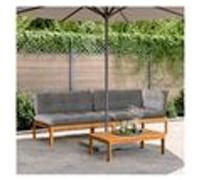 Salon de jardin modulable vidaxl bois massif 3 pieces 92 x 100 x 69 cm G