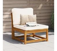 Salon de jardin modulable Vidaxl bois massif beige 73 x 63 x 65 1 personnes Multicolore