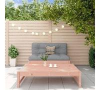 Salon de jardin modulable VIDAXL bois massif gris 2 pieces x 120 x 70 2 personnes Rose G