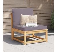 Salon de jardin modulable Vidaxl bois massif gris 73 x 63 x 65 1 personnes Marron