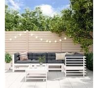 Salon de jardin modulable gris 6 pieces 2 personnes x 63.5 x 60 cm bois massif