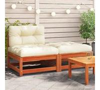 Salon de jardin modulable Vidaxl marron bois massif 70 x 140 x 67 cm 2 personnes Marron G
