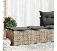 Salon de jardin modulable Vidaxl resine tressee gris 2 pieces 2 personnes Gris G