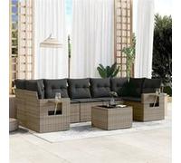Salon de jardin modulable rotin gris 8 pieces x 62 x 69 7 personnes