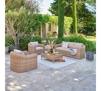 Salon De Jardin En Résine Tressée Moorean Angle - 5 Places - Hespéride Multicolore