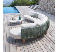 Salon de jardin MYLORE Argile 6 places - Aluminium traité époxy, Polyester recyclé Hespéride