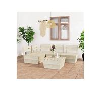Vidaxl Salon De Jardin Palette 5 Pcs Bois D'épicéa Imprégné