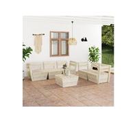 vidaXL Ensemble de salon de jardin en palettes 6 pièces Bois d'épicéa imprégné