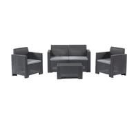 Salon De Jardin - Petit Salon Extérieur Noir Anthracite