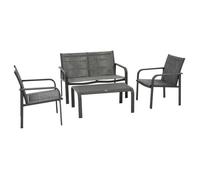 Hespéride - Salon de Jardin Piazza 4 Places Gris Graphite