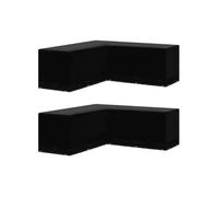 Salon de jardin polyethylene noir 2 pieces