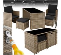 Salon de jardin Pour 2 à 4 personnes Résistant aux UV Ouvre-bouteilles inclus