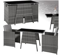 Tectake Salon de jardin LAUSANNE 2 places - gris