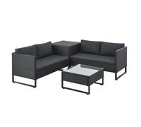 Salon de jardin pour 4 personnes Santorini Noir