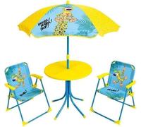 Salon de jardin pour enfants - FUN HOUSE - MARSUPILAMI - Jaune - 2 chaises pliantes - Parasol
