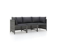 Salon de jardin resine tressee gris 3 personnes