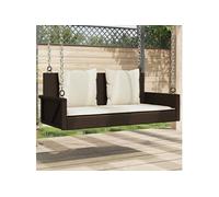Salon de jardin resine tressee marron 2 personnes
