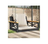 Salon de jardin resine tressee noir 2 personnes