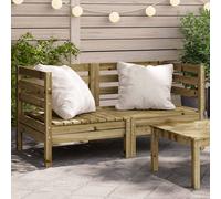 vidaXL Canapé de Jardin 2 Places avec Repose-pieds, Siège avec Dossier, Meuble de Terrasse Patio Arrière-cour Extérieur, 838025