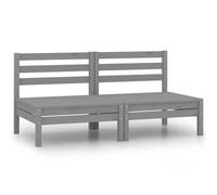 2x Bois de Pin Massif Canapés Centraux de Jardin Canapés Centraux de Patio Meubles de Terrasse Canapés de Jardin 806589