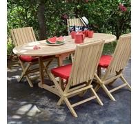 Salon de jardin teck alizé + 4 chaises