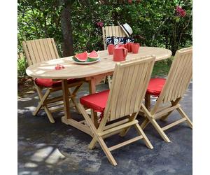 Salon de jardin teck alizé + 4 chaises