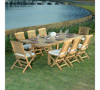Salon de jardin teck almeria 8 places
