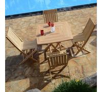 Salon de jardin teck antibes, 4 places