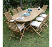 Salon de jardin teck bora-bora 1,6/2,4 m