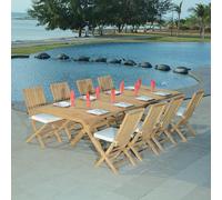 Salon de jardin teck canoas 8 places