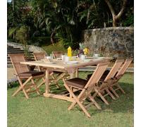 Salon de jardin teck caraibes 6 places