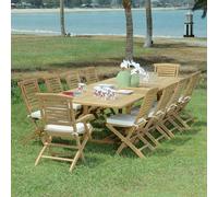 Salon de jardin teck elda 10 places