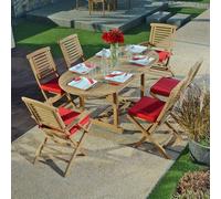 Salon de jardin teck hermel 6 places