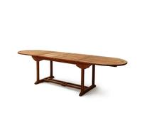 Salon de jardin Teck huilé - CONCEPT USINE - Table ovale - 10 personnes - Finitions en laiton