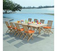 Salon de jardin teck irun 8 places