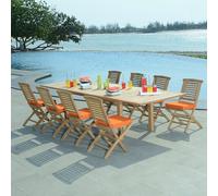 Salon de jardin teck irun 8 places