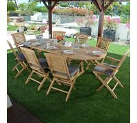 Salon de jardin teck kediri 8 places