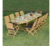 Salon de jardin teck khania 10 places